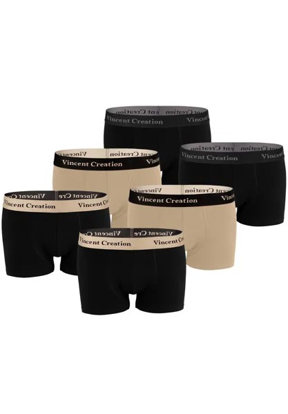 Трусики HIPSTER 6 PACK Vincent Creation, цвет schwarz taupe schwarz