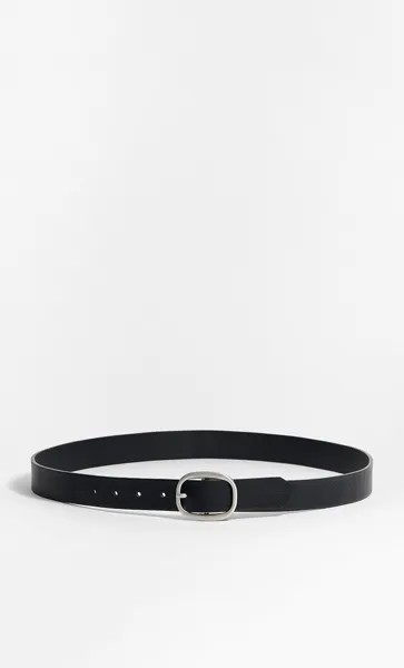Stradivarius Ремень С Овальной Пряжкой Черный 90