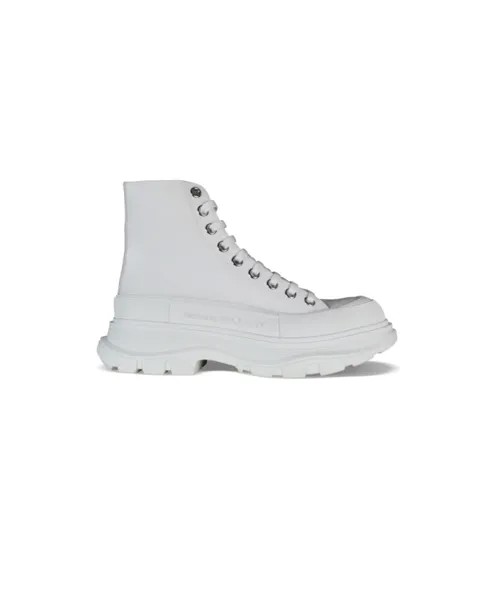 Высокие кеды из парусины Alexander Mcqueen, белый