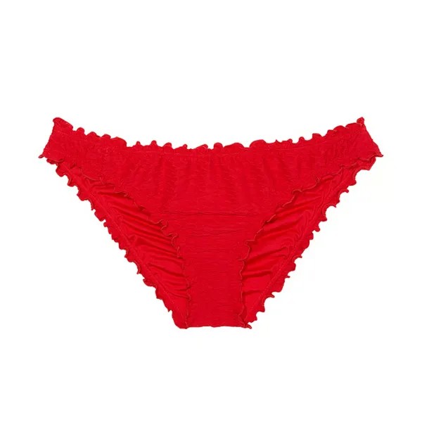 Плавки бикини Victoria's Secret Swim Mix & Match Ruffle Cheeky Fishnet, красный