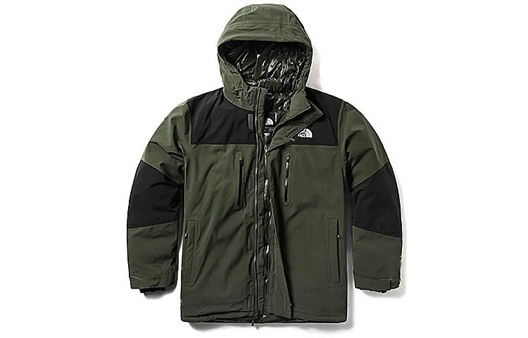 Пуховик мужской зеленый The North Face, зеленый