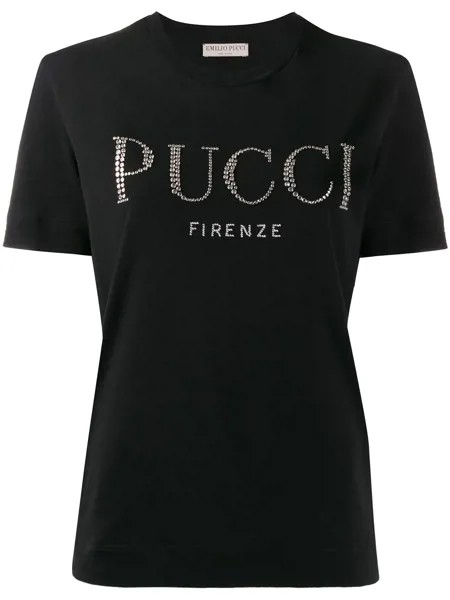 Emilio Pucci футболка с декорированным логотипом