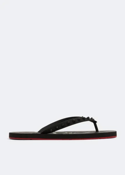 Шлепанцы CHRISTIAN LOUBOUTIN Loubi flip flops, черный