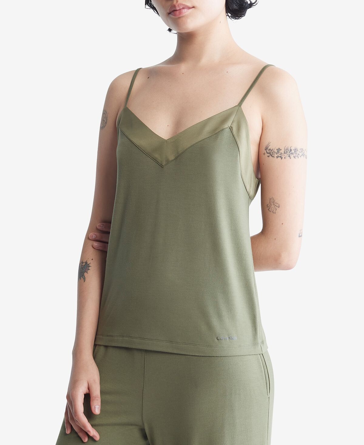Домашняя одежда с атласной отделкой cami qs6526 Calvin Klein