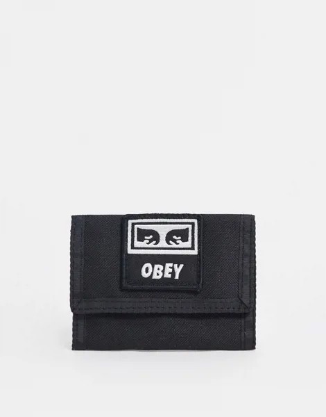 Черный кошелек Obey