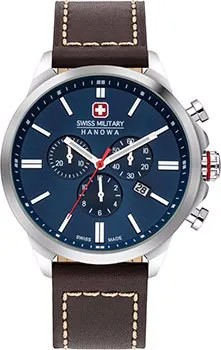 Швейцарские наручные  мужские часы Swiss military hanowa 06-4332.04.003.05. Коллекция Chrono Classic II