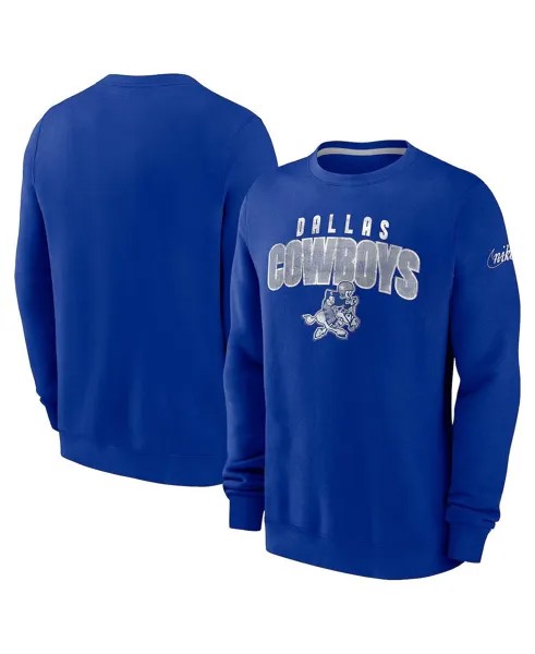 Мужской пуловер свитшот Royal Dallas Cowboys Rewind Club Nike