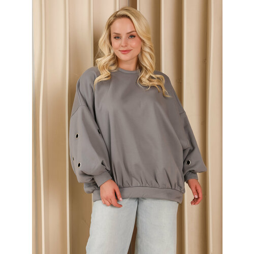 Свитшот Olga Gridunova Collection, размер one size, , серый
