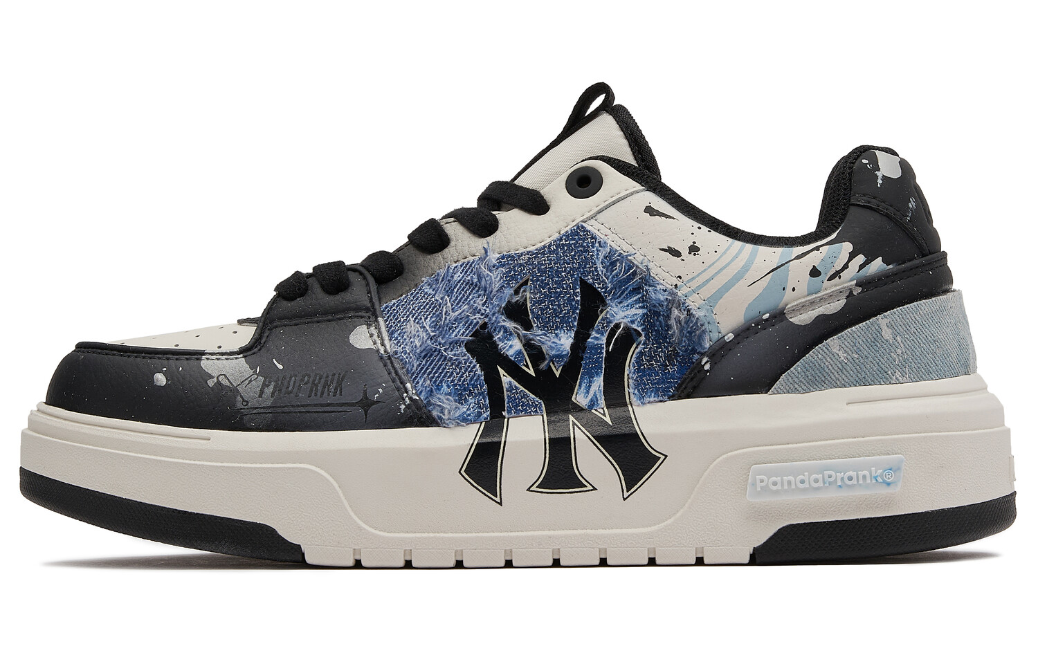 Кроссовки MLB Chunky Liner Skateboarding Shoes Unisex Low-top Blue/Black/White, синий/черный/белый
