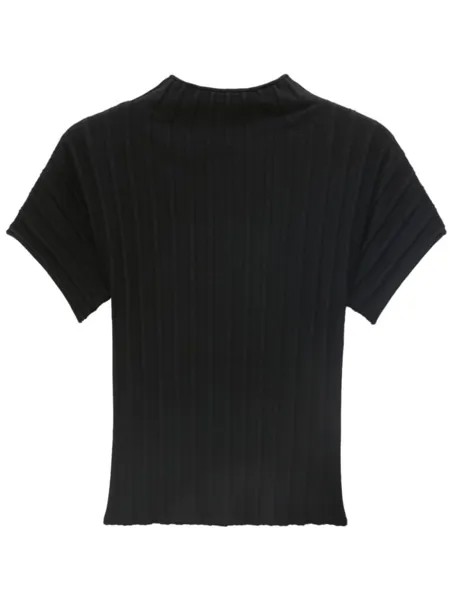 Топ в рубчик с высоким воротником Filippa K, черный