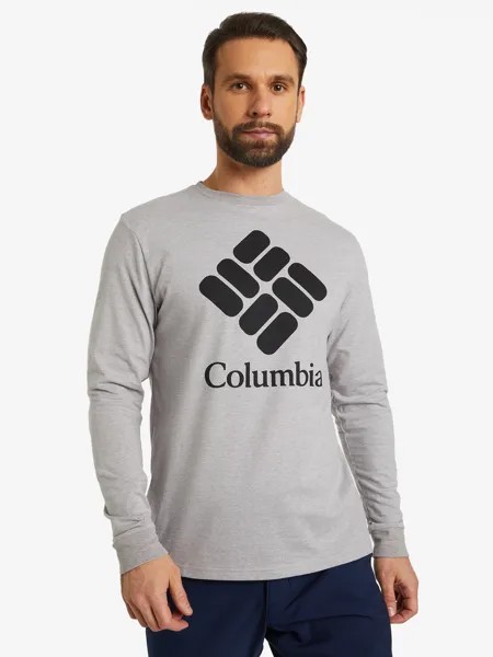 Лонгслив мужской Columbia Blue Reef LS Graphic Tee, Серый