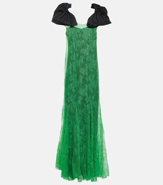 Кружевное платье Nina Ricci, зеленый