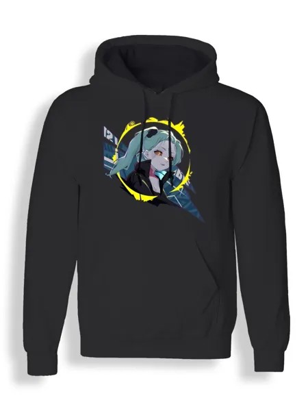 Худи унисекс СувенирShop Аниме Киберпанк/Cyberpunk/Rebecca 2 черное XL