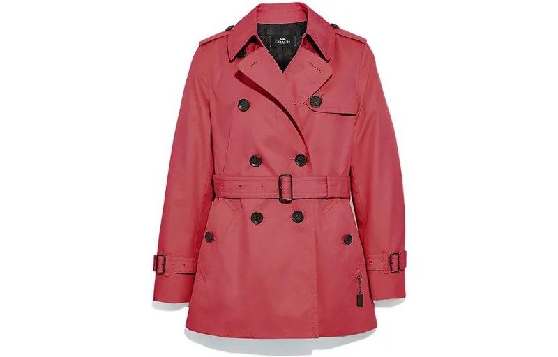 Женский тренч COACH, цвет Coral