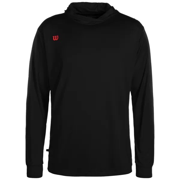 Лонгслив Wilson Fundamentals Hooded, черный