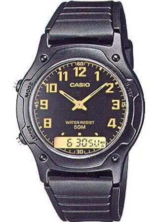 Японские наручные  мужские часы Casio AW-49H-1B. Коллекция Ana-Digi