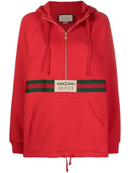 Gucci худи с отделкой Web