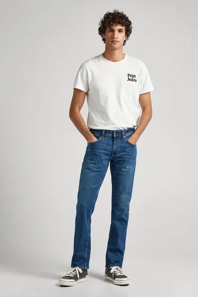 Джинсы с потертым эффектом Pepe Jeans London, синий