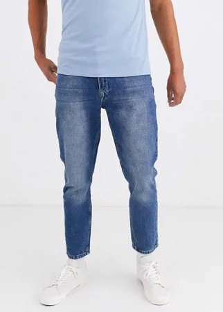 Голубые свободные джинсы Brooklyn Supply Co-Серый