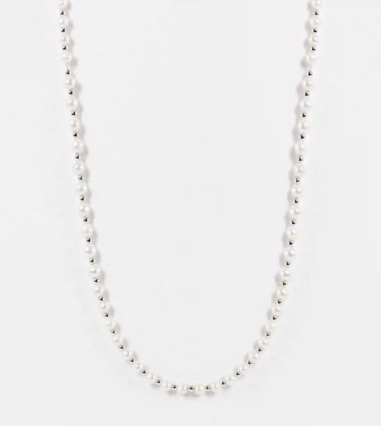 Серебряное ожерелье с жемчужным бисером Serge DeNimes-Серебряный