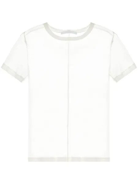 Helmut Lang прозрачная футболка, белый