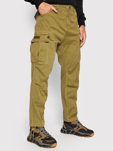 Тканевые брюки стандартного кроя Alpha Industries, зеленый