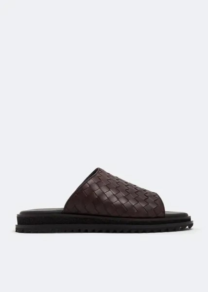 Сандалии BARRETT Leather woven sandals, коричневый