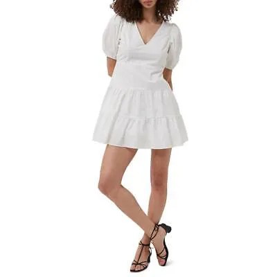 Женское березово-белое платье с открытой спиной French Connection, расклешенное и расклешенное, 6 BHFO 3890