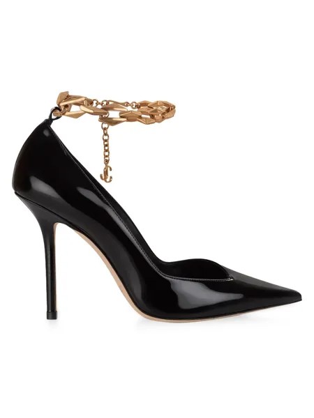 Туфли Diamond Talura 100MM из лакированной кожи Jimmy Choo, черный