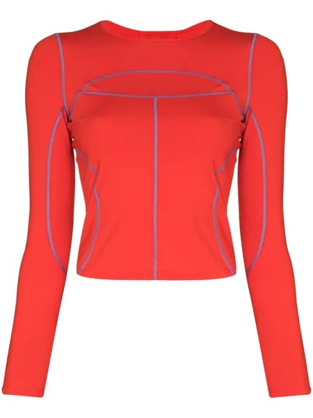 Eckhaus Latta футболка Atomic Sport с длинными рукавами