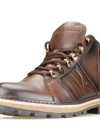 Ботинки мужские коричневые, размер 45, бренд Strobbs, артикул C9244-17