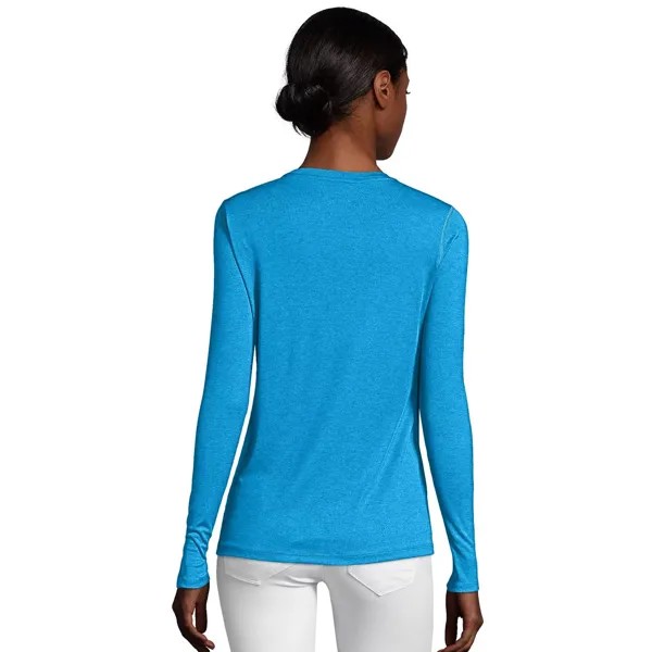 Женская футболка Hanes Cool Dri с длинными рукавами Hanes, светло-синий