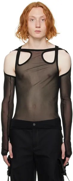 Черная футболка с длинным рукавом с вырезом Dion Lee