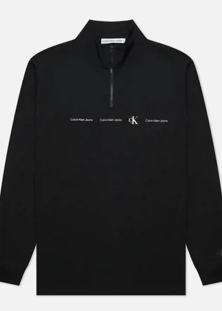 Мужской лонгслив Calvin Klein Jeans Recycled Milano, цвет чёрный, размер M