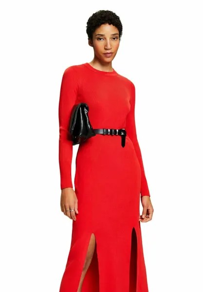 Вязанное платье Esprit, красный