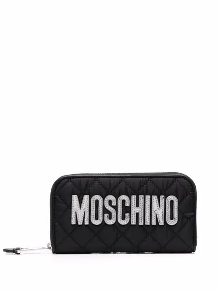 Moschino стеганый кошелек с логотипом