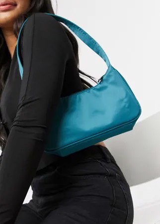 Сине-зеленая нейлоновая сумка на плечо в стиле 90-х ASOS DESIGN-Мульти