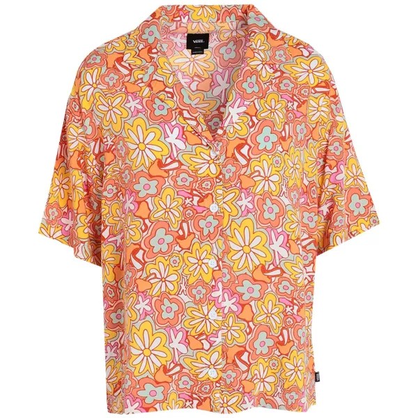 Рубашка Vans Resort Floral Ss Woven, оранжевый