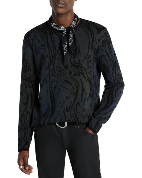 Свитер John Varvatos Daxter Long Sleeve Crew Y2385Z4, цвет Kelp