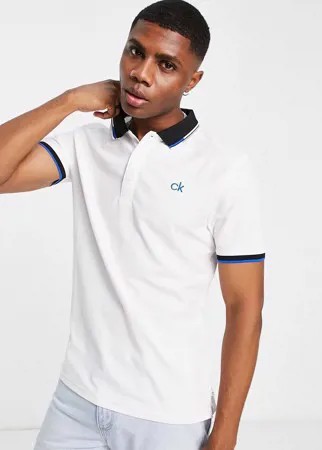 Темно-синяя футболка-поло с окантовкой Calvin Klein Golf-Темно-синий