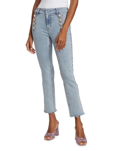 Укороченные джинсы Justine с высокой посадкой Generation Love, цвет Light Blue