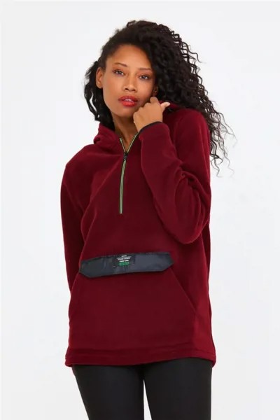 Свитшот женский бордовый унисекс, Стандартный крой, флисовая кофта с капюшоном на молнии, модные всесезонные пуловеры, R02S