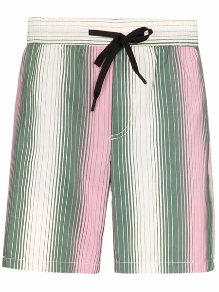 Wood Wood Roy gradient-stripe swim shorts