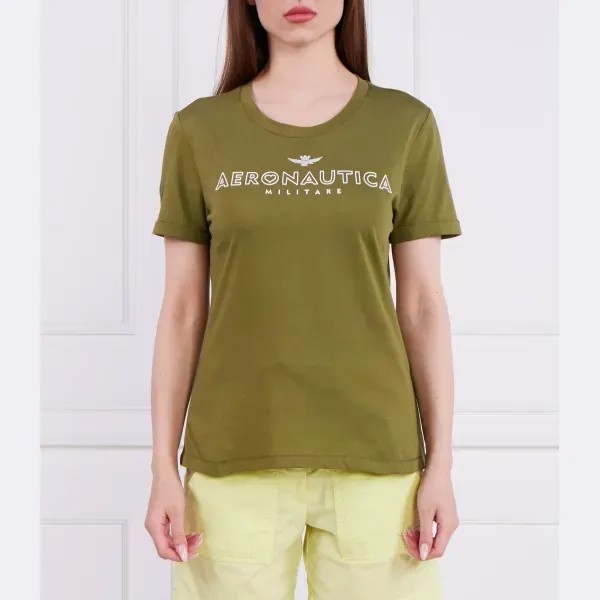 Футболка стандартного кроя Aeronautica Militare, хаки
