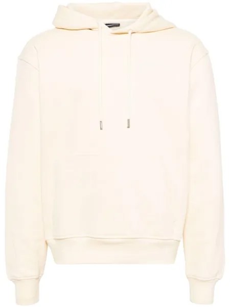 Jacquemus худи с вышитым логотипом, нейтральный цвет