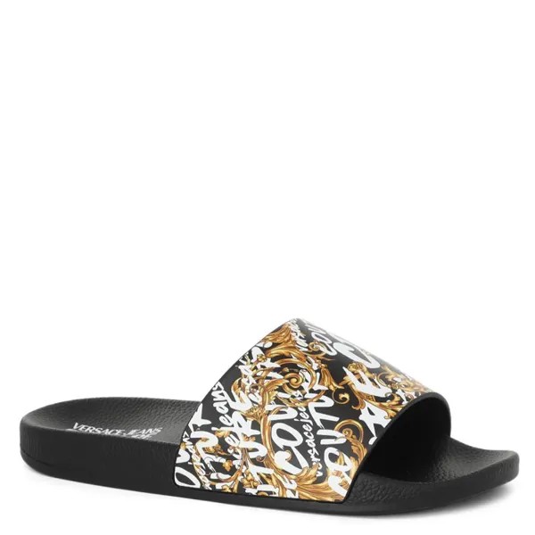 Сланцы женские Versace Jeans Couture 73VA3SQ3 черные 35 EU