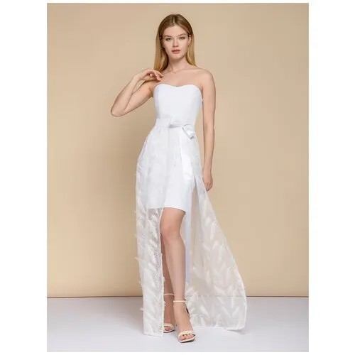 Платье 1001dress, размер 48, белый