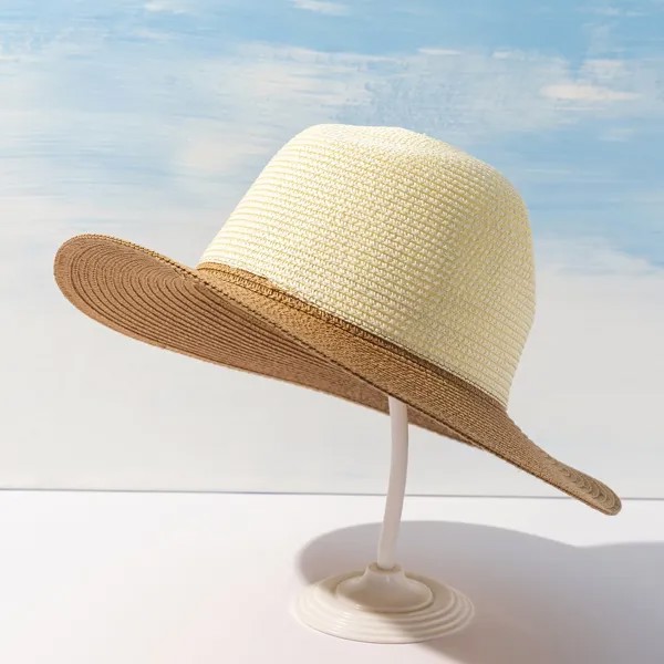 Соломенная шляпа двухцветный