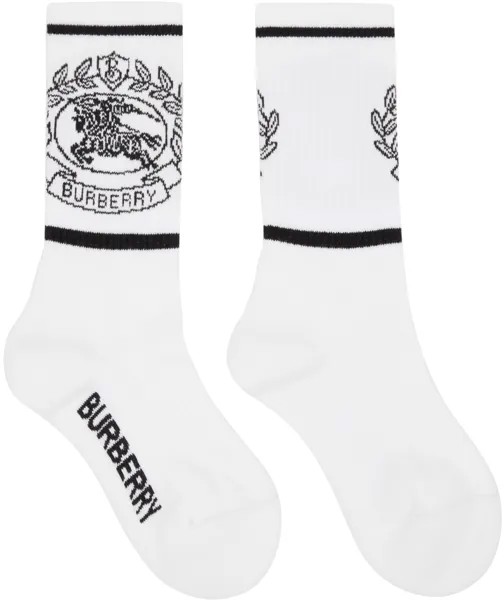 Бело-черные носки EKD Burberry