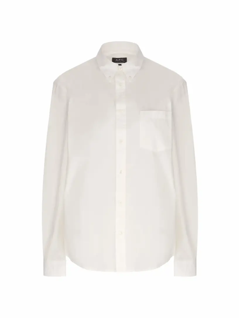 Хлопковая рубашка Edouard A.P.C., фиолетовый